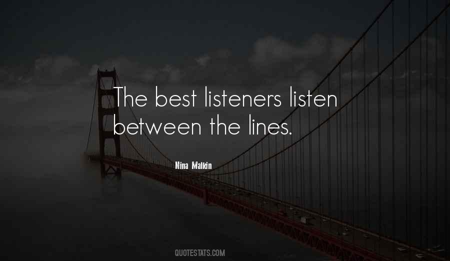 Quotes About Listeners #1028590