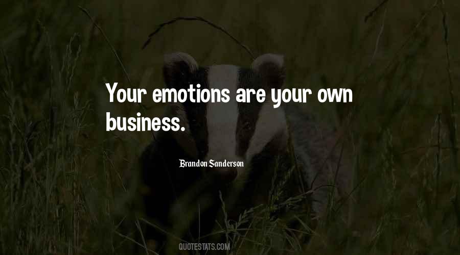 Quotes About Emotions In Business #11190