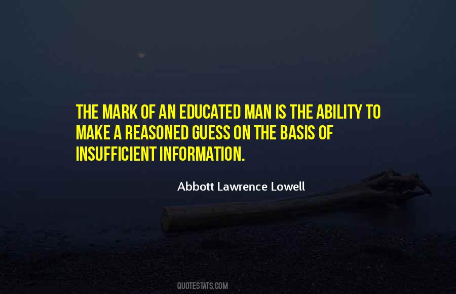 Abbott Lawrence Lowell Quotes #73430