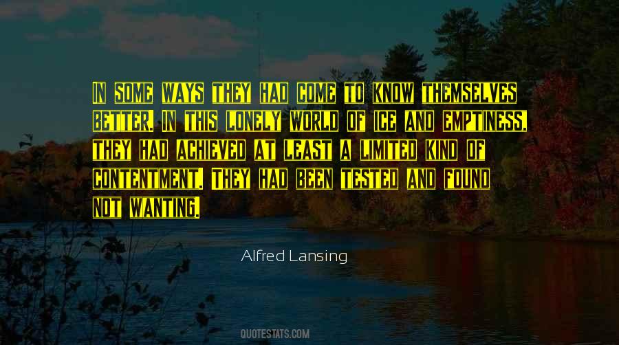 Alfred Lansing Quotes #1795715