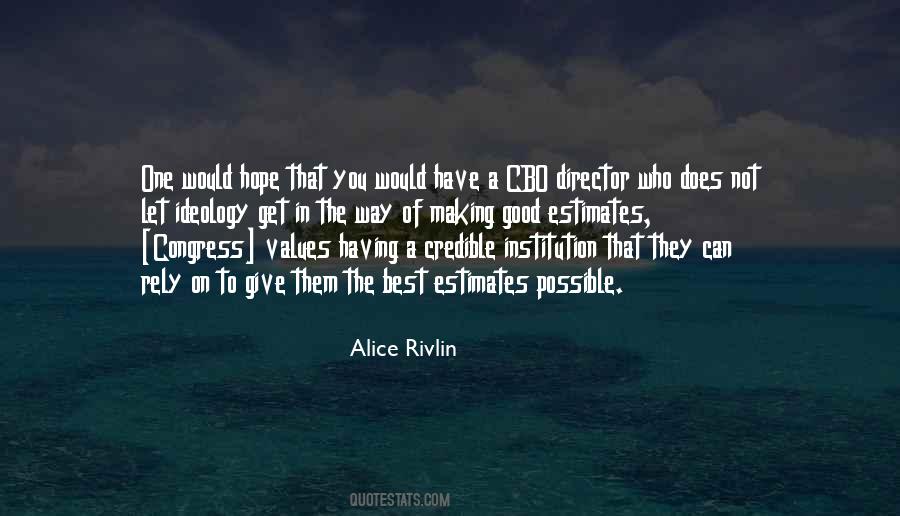 Alice Rivlin Quotes #929950