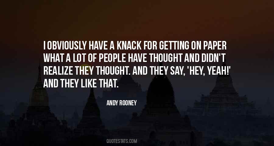 Andy Rooney Quotes #714227