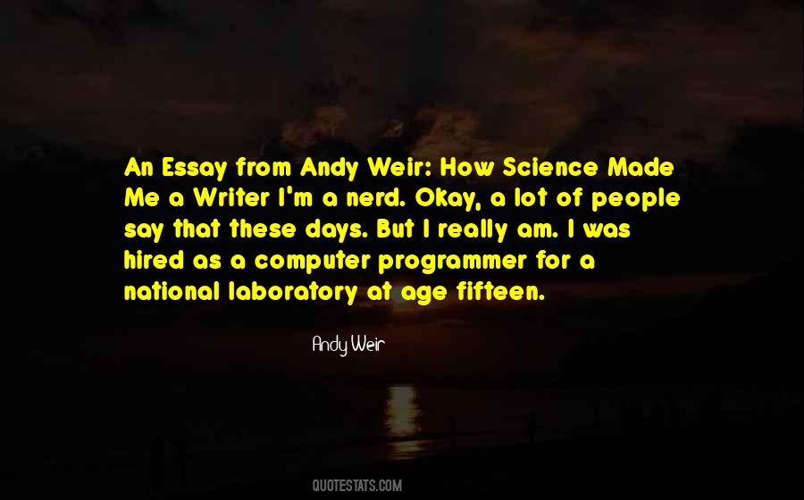 Andy Weir Quotes #838717