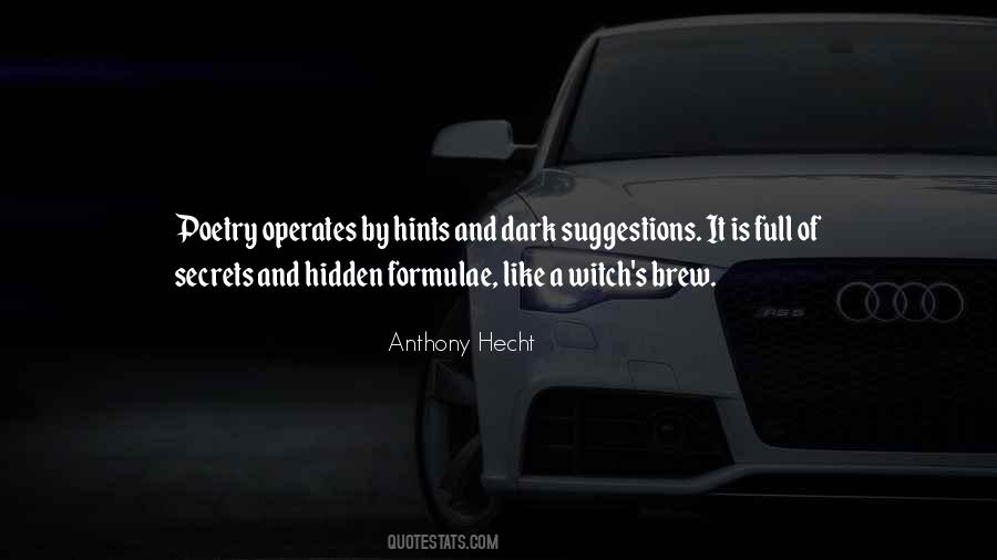 Anthony Hecht Quotes #100186