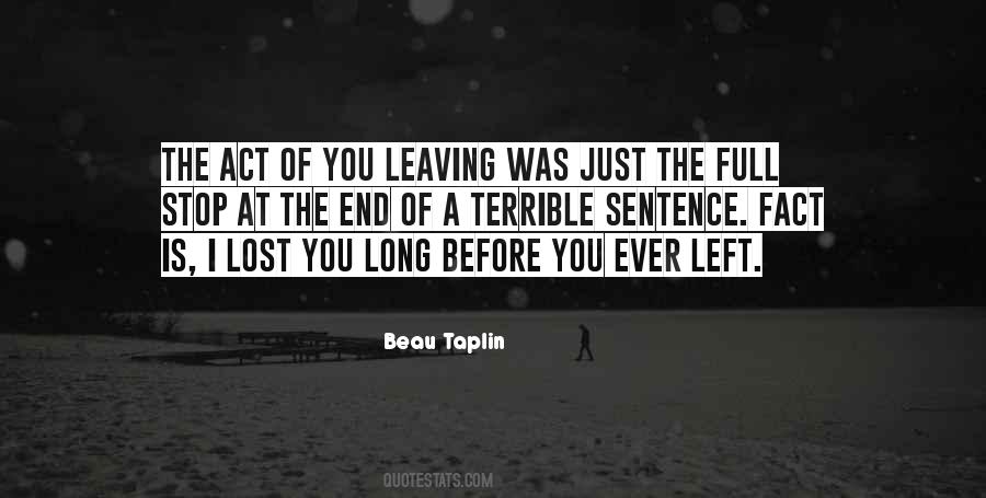 Beau Taplin Quotes #1487868