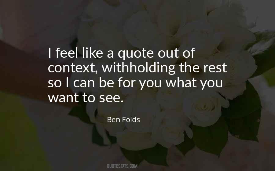 Ben Folds Quotes #1675255