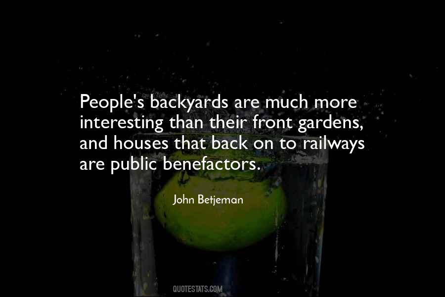 Quotes About Backyards #1872217