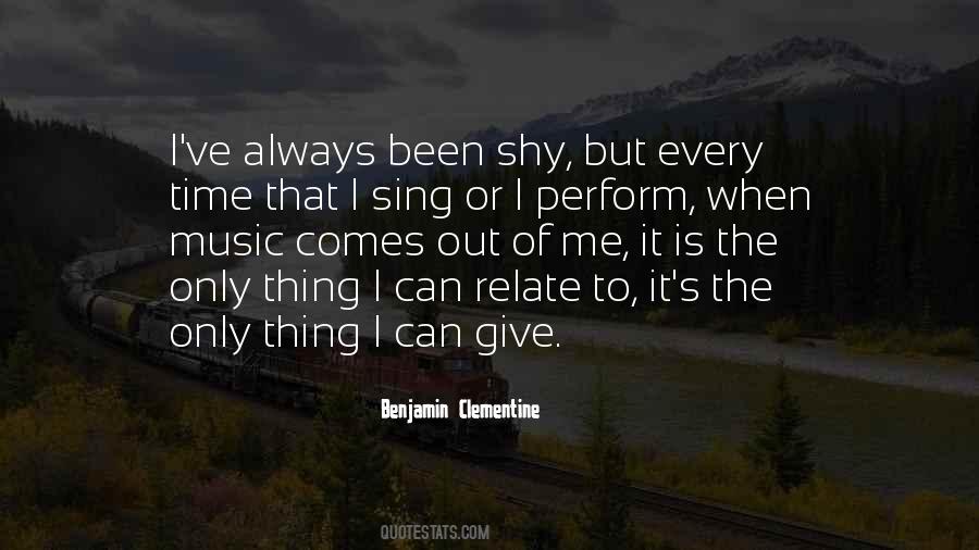 Benjamin Clementine Quotes #344877