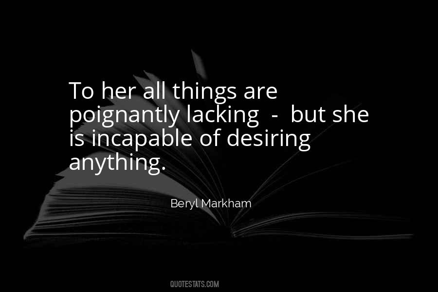Beryl Markham Quotes #1395247