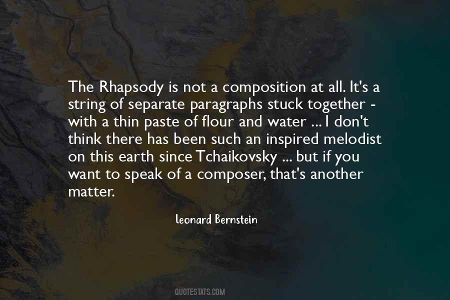Quotes About Rhapsody #1096340