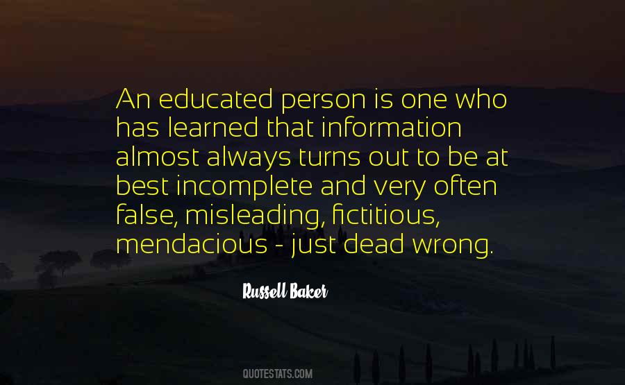 Quotes About False Information #1412159