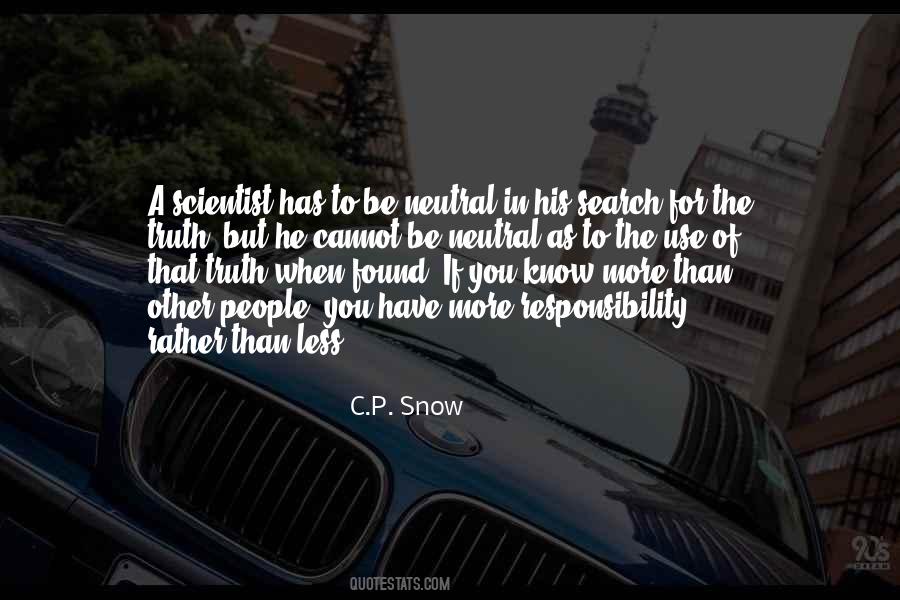 C P Snow Quotes #92720