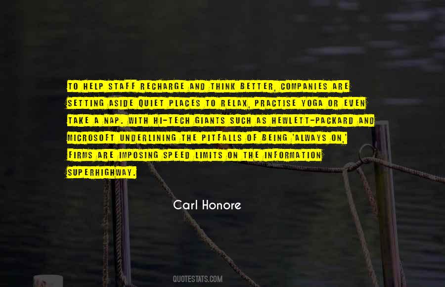 Carl Honore Quotes #1594038