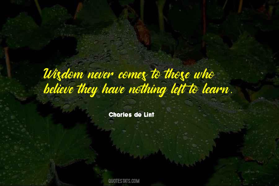 Charles De Lint Quotes #139401