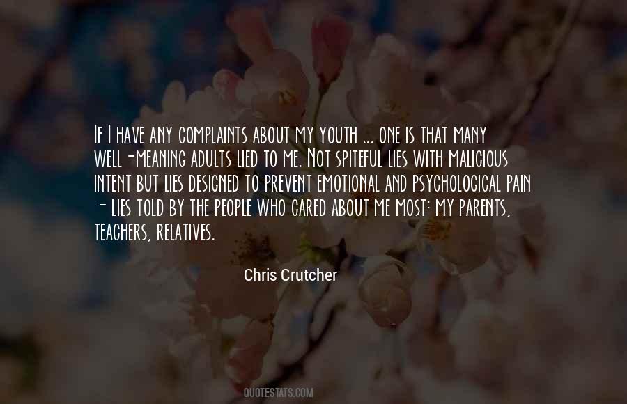 Chris Crutcher Quotes #676217