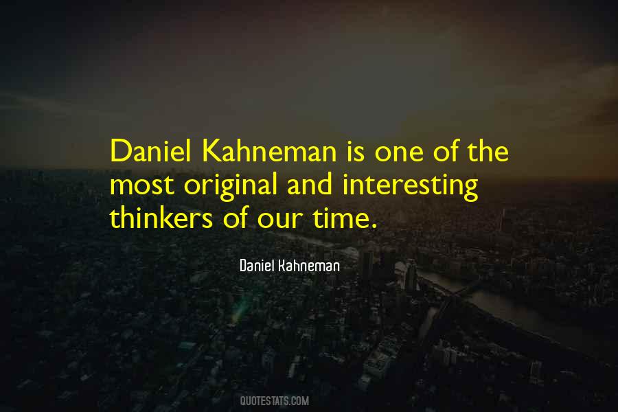 Daniel Kahneman Quotes #312130