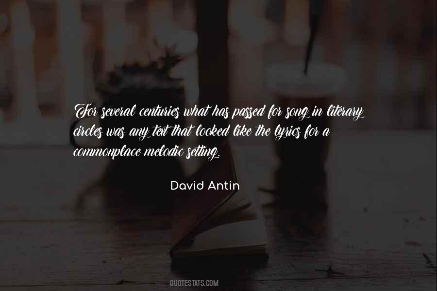 David Antin Quotes #1462265