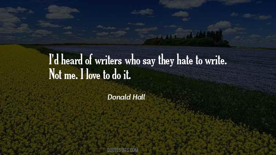 Donald Hall Quotes #1207256