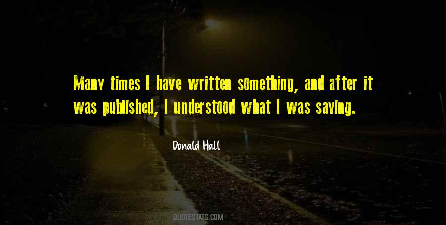 Donald Hall Quotes #725035