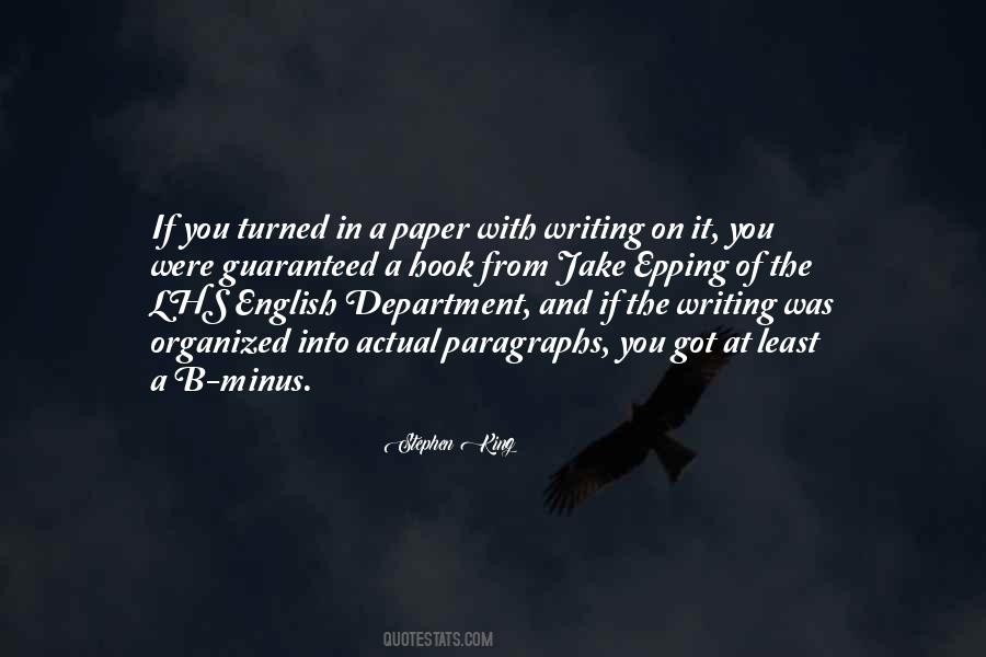 Quotes About Writing A Paper #144943