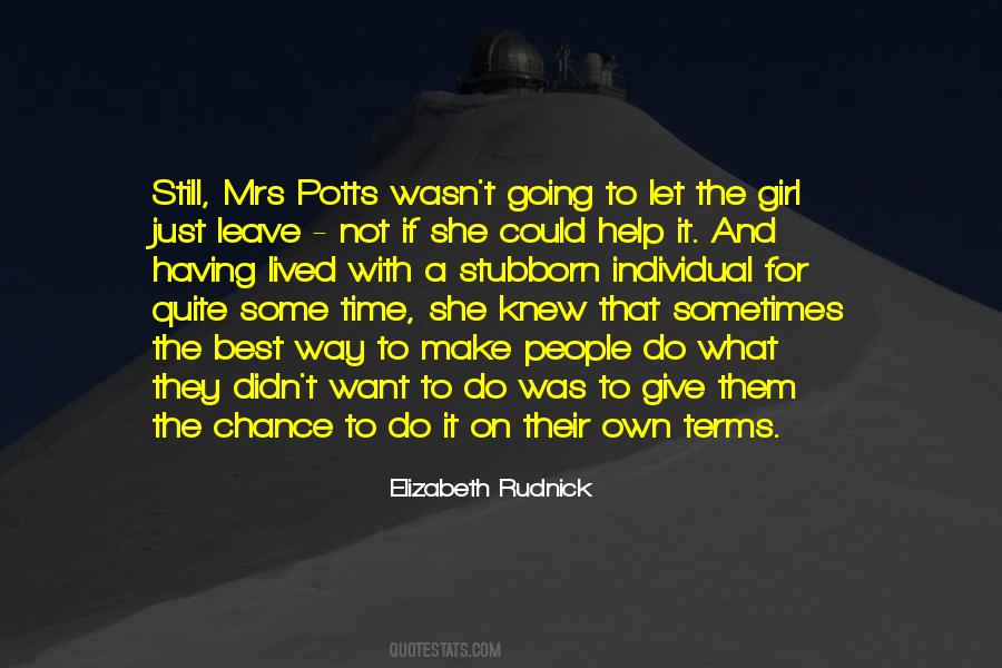 Elizabeth Rudnick Quotes #343534
