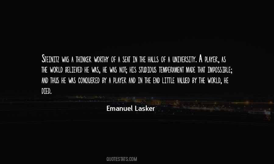 Emanuel Lasker Quotes #658456