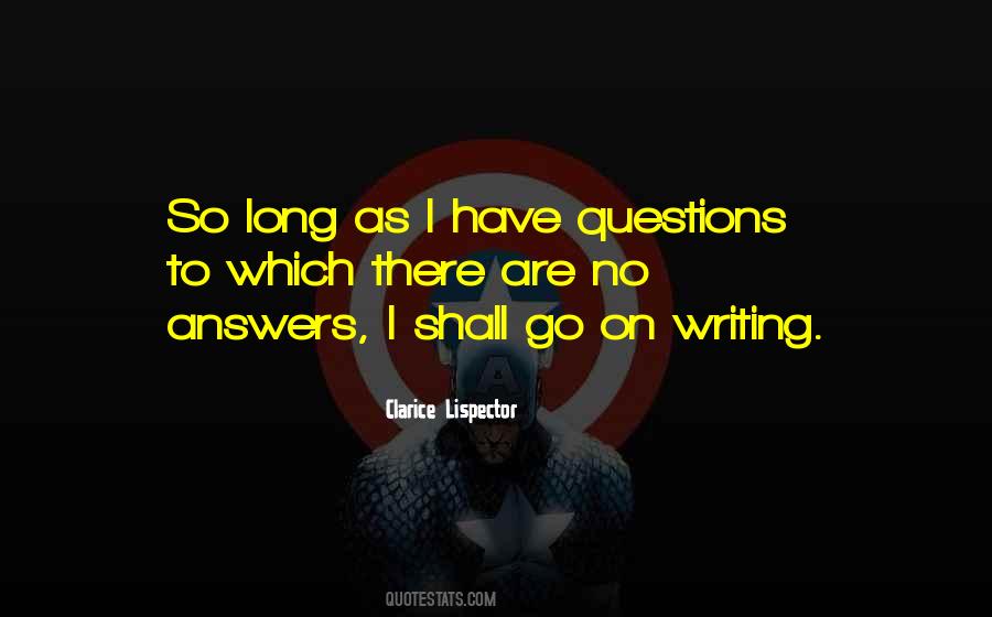 Quotes About No Answers #530725