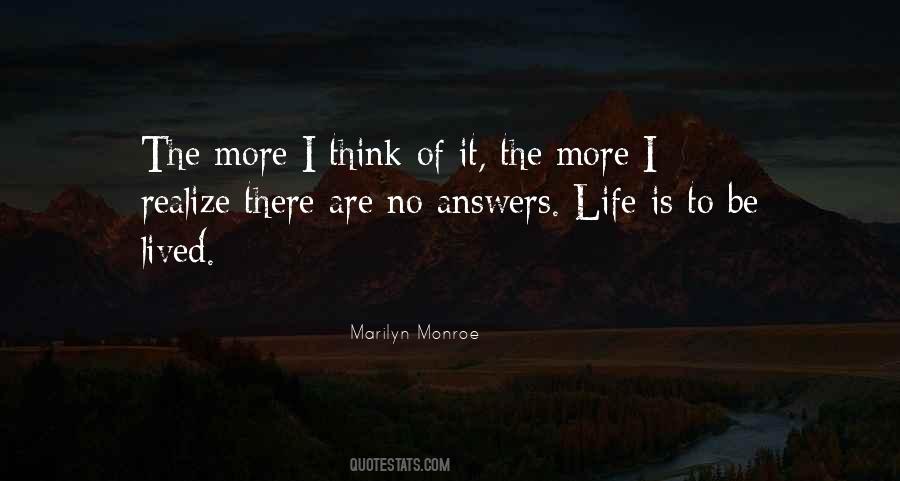 Quotes About No Answers #679952