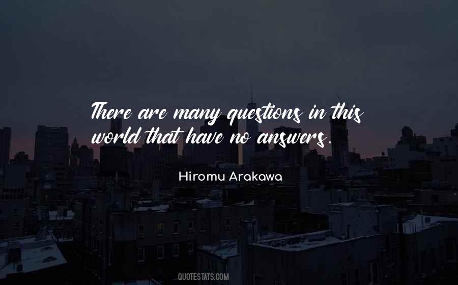 Quotes About No Answers #942944