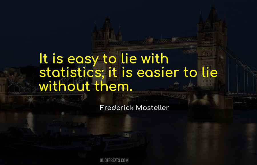 Frederick Mosteller Quotes #1603797
