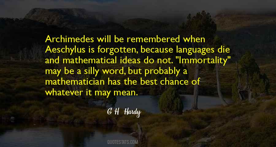 G H Hardy Quotes #282403