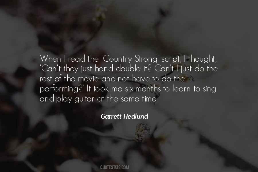 Garrett Hedlund Quotes #40177