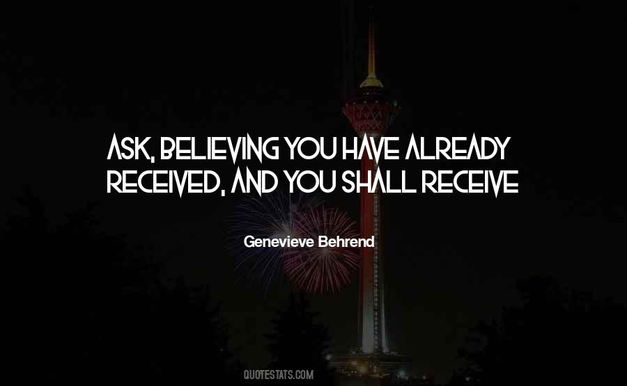 Genevieve Behrend Quotes #1225935