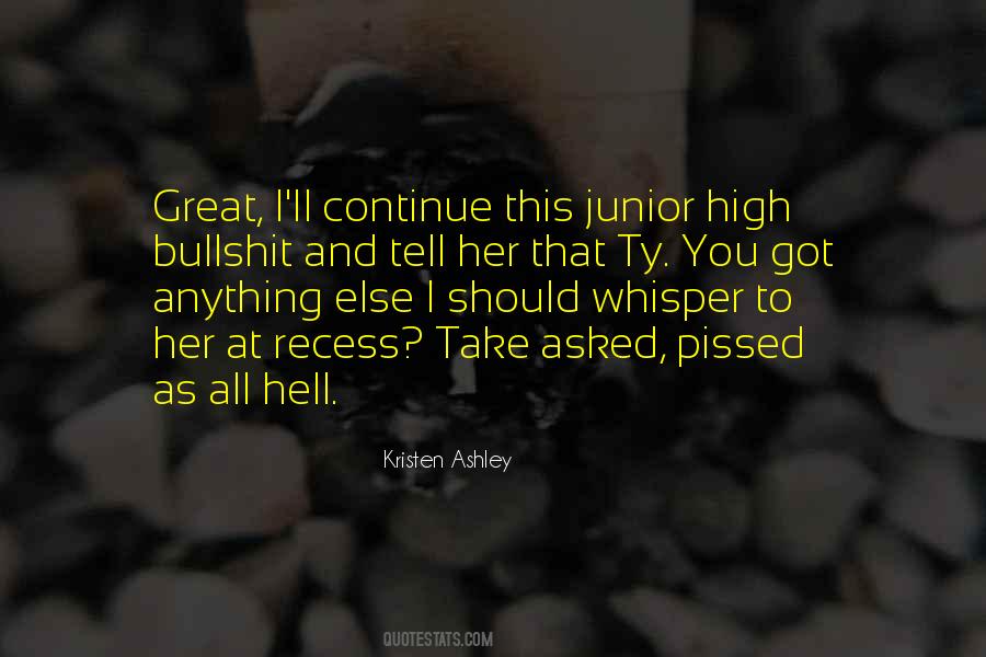 Quotes About Junior High #136092