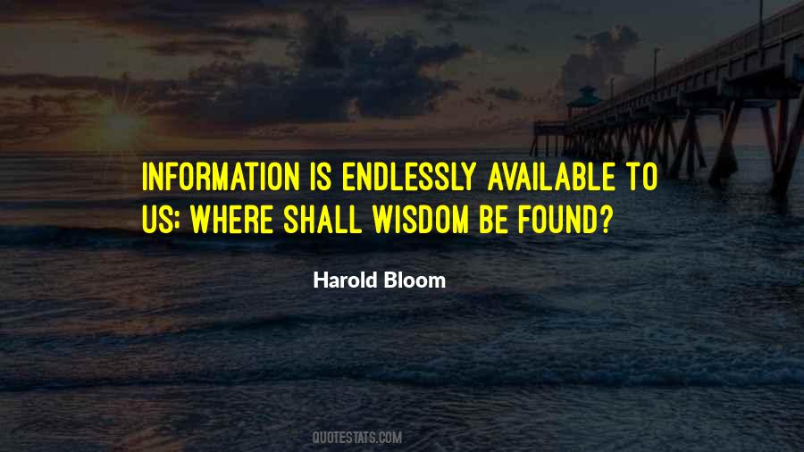 Harold Bloom Quotes #1002555