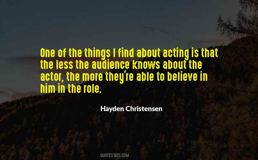 Hayden Christensen Quotes #254916