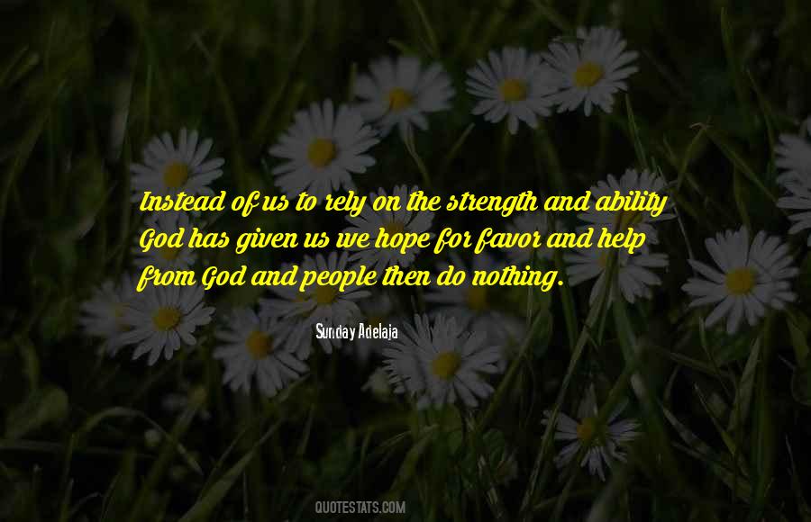 Quotes About Relying On God #1334066