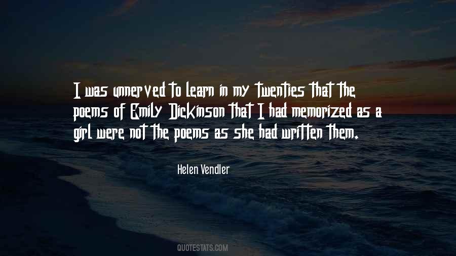 Helen Vendler Quotes #1705567