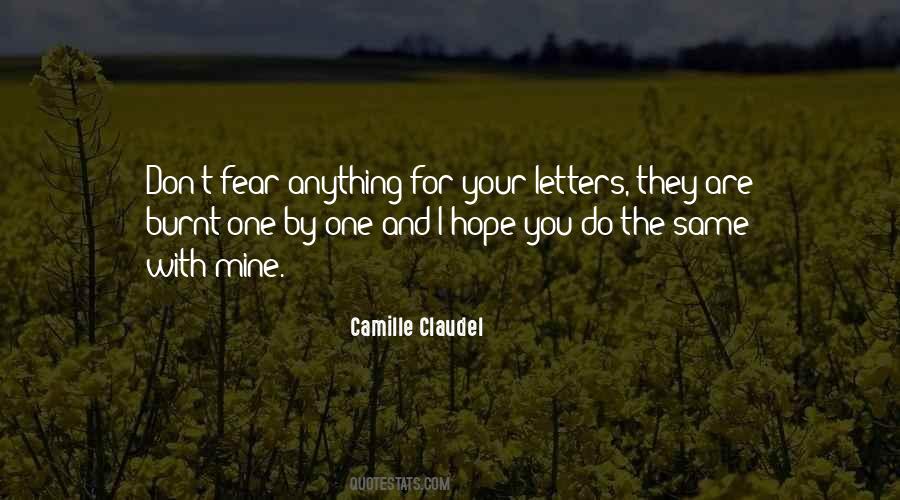 Quotes About Hope And Fear #249007