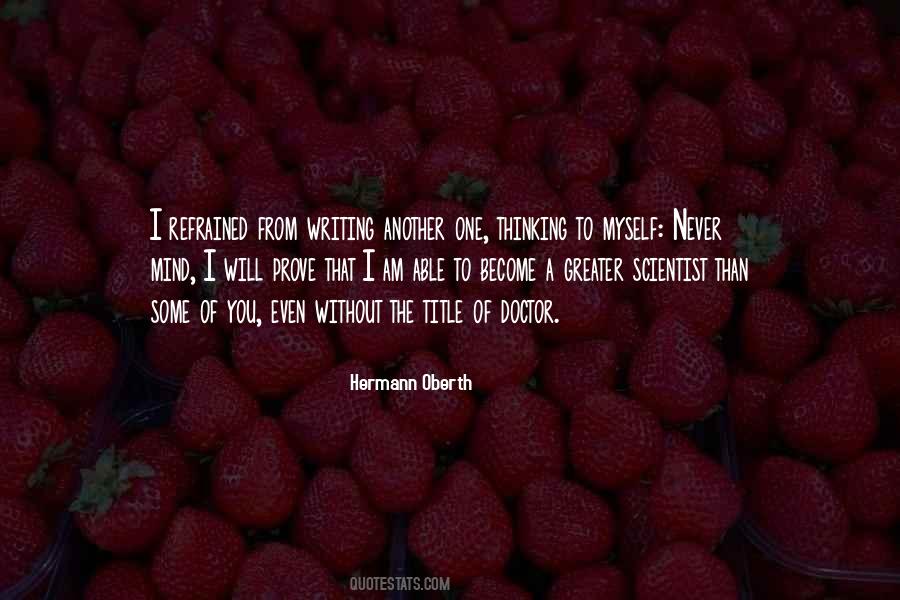 Hermann Oberth Quotes #324959