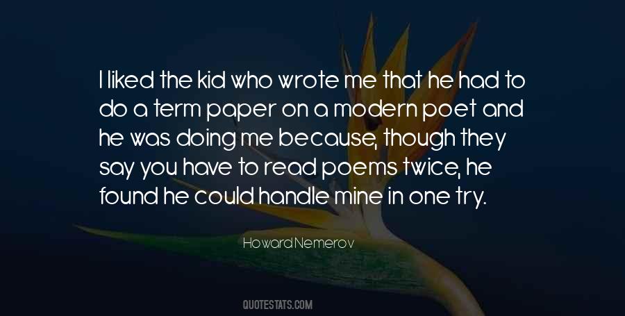 Howard Nemerov Quotes #1231138