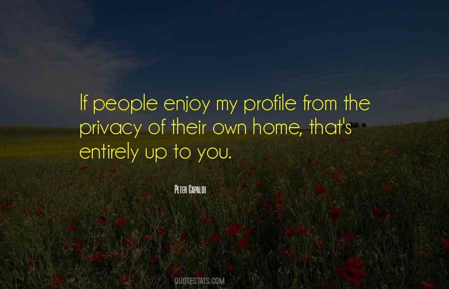 Quotes About My Profile #530981