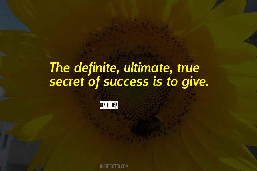 Quotes About The Secret Of Success #395829