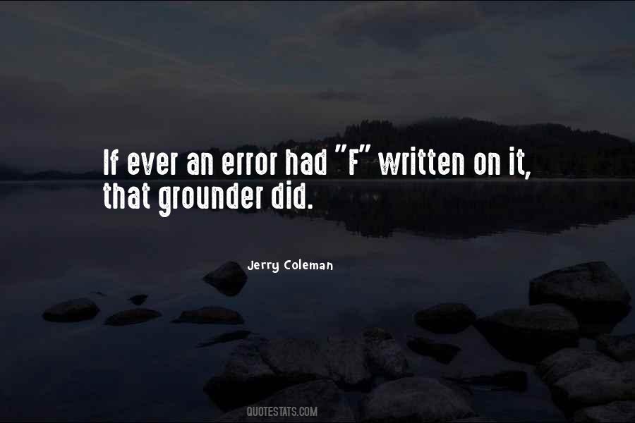 Jerry Coleman Quotes #1159223