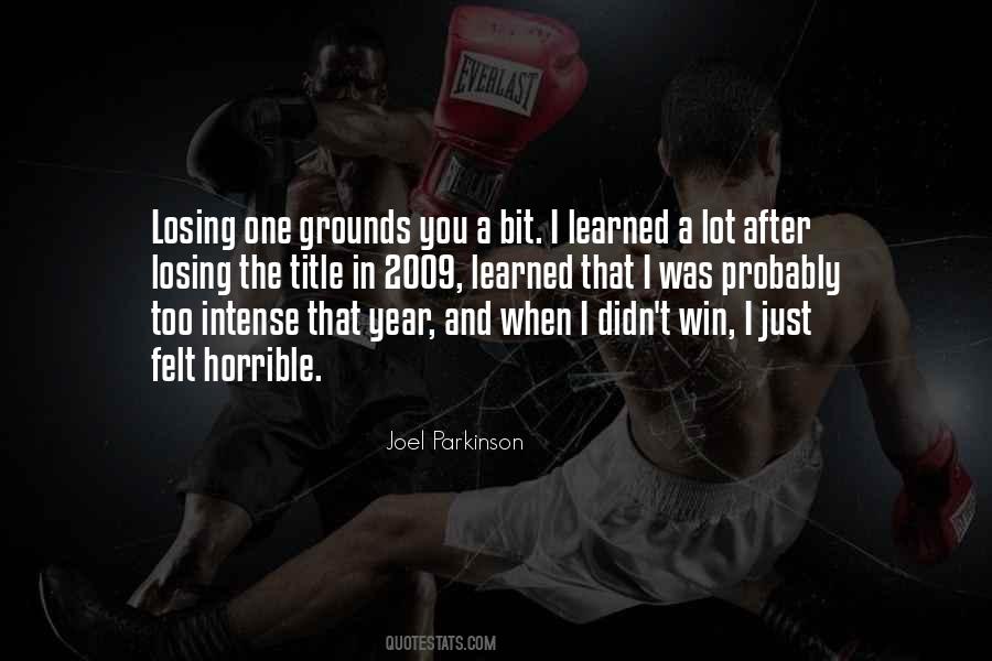 Joel Parkinson Quotes #360404