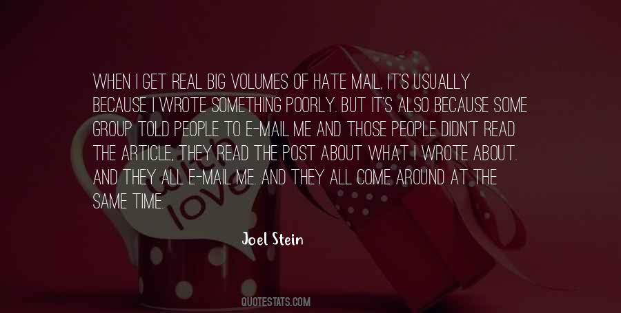 Joel Stein Quotes #121871