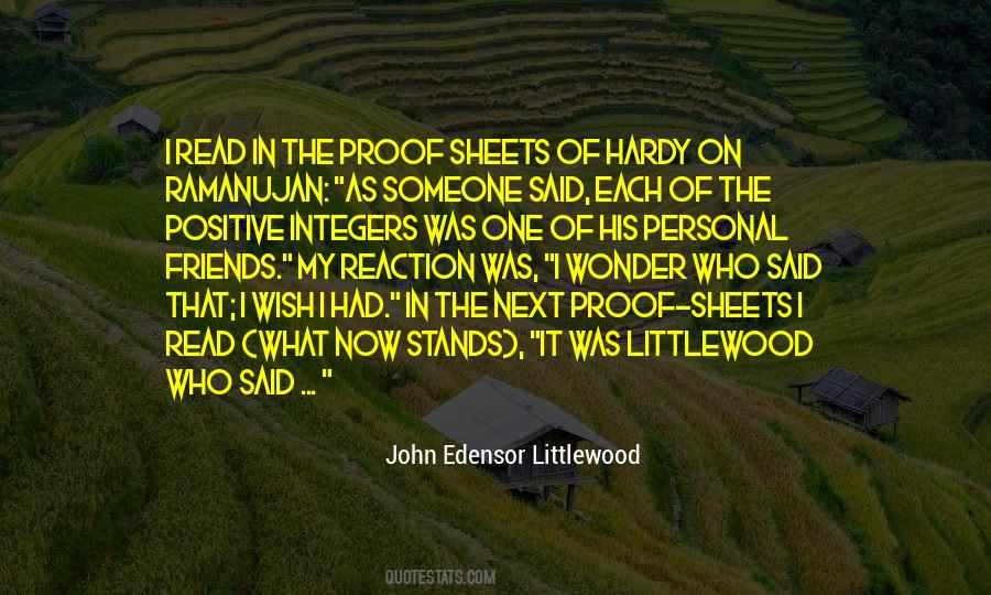 John Edensor Littlewood Quotes #508896