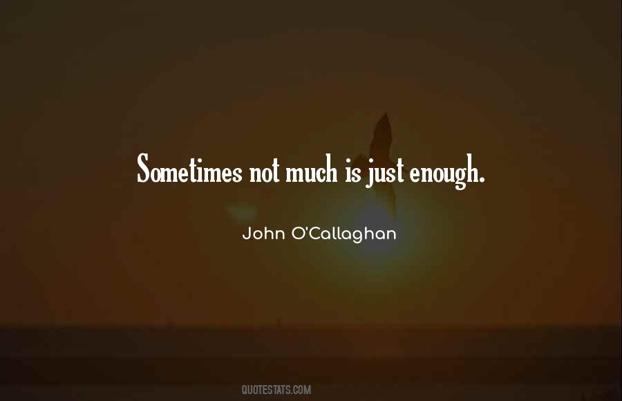 John O'callaghan Quotes #1219524