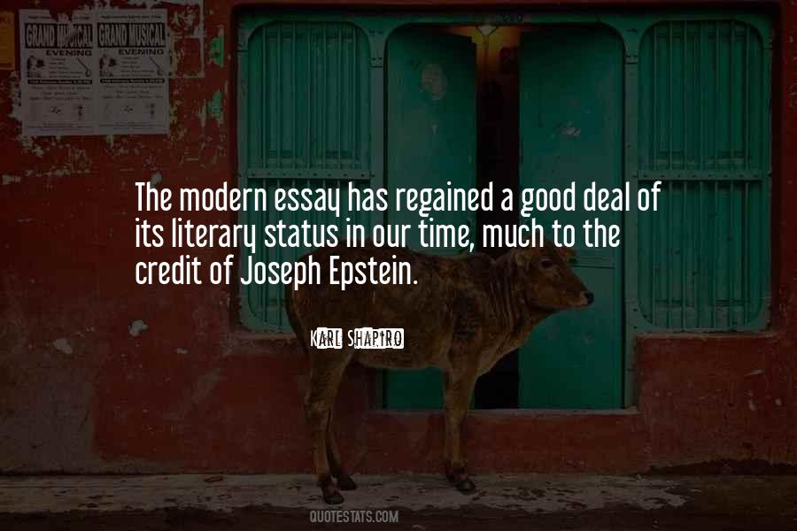 Joseph Epstein Quotes #1299278
