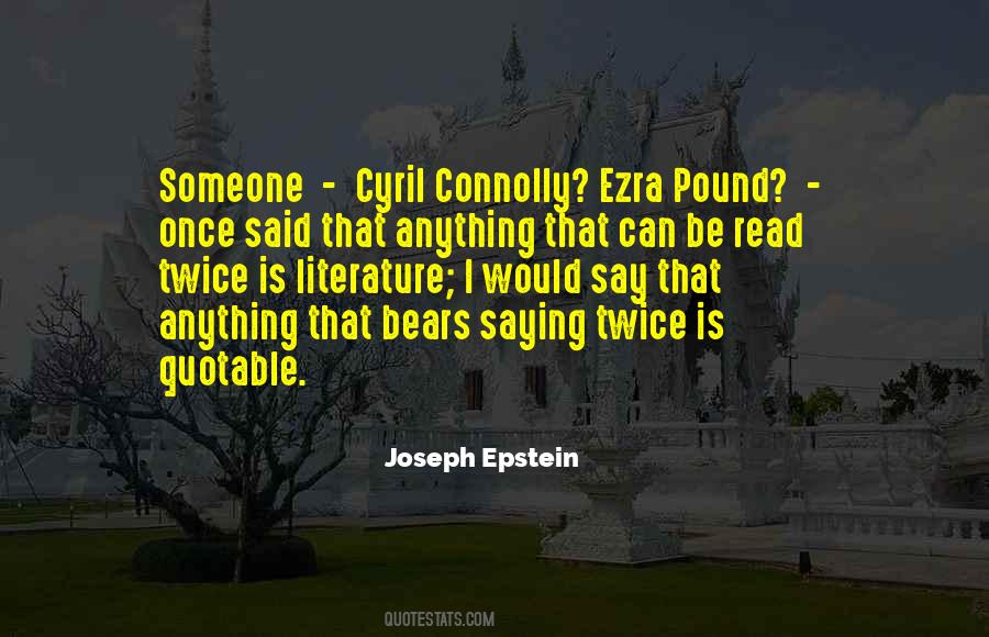 Joseph Epstein Quotes #264107